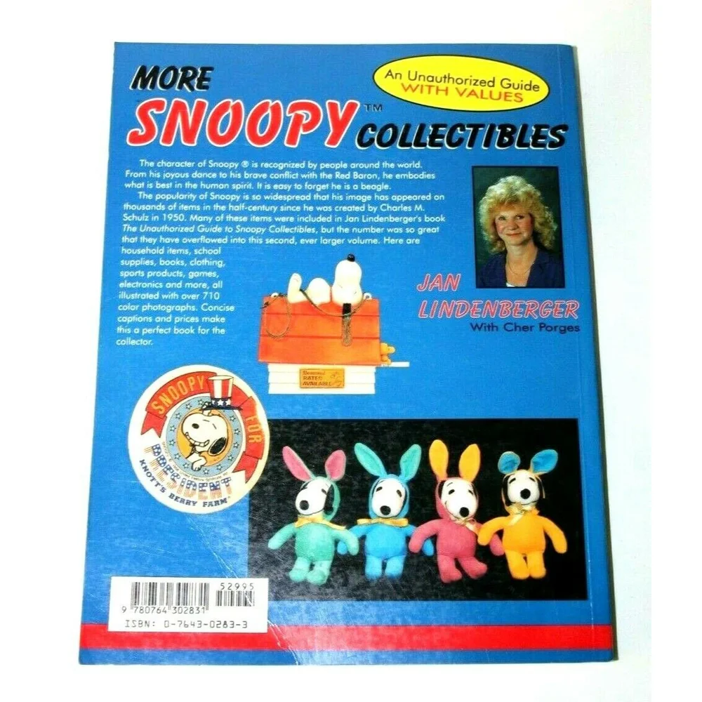 More Snoopy Collectibles Schiffer Book for Collectors B Jan Lindberger & Cher P